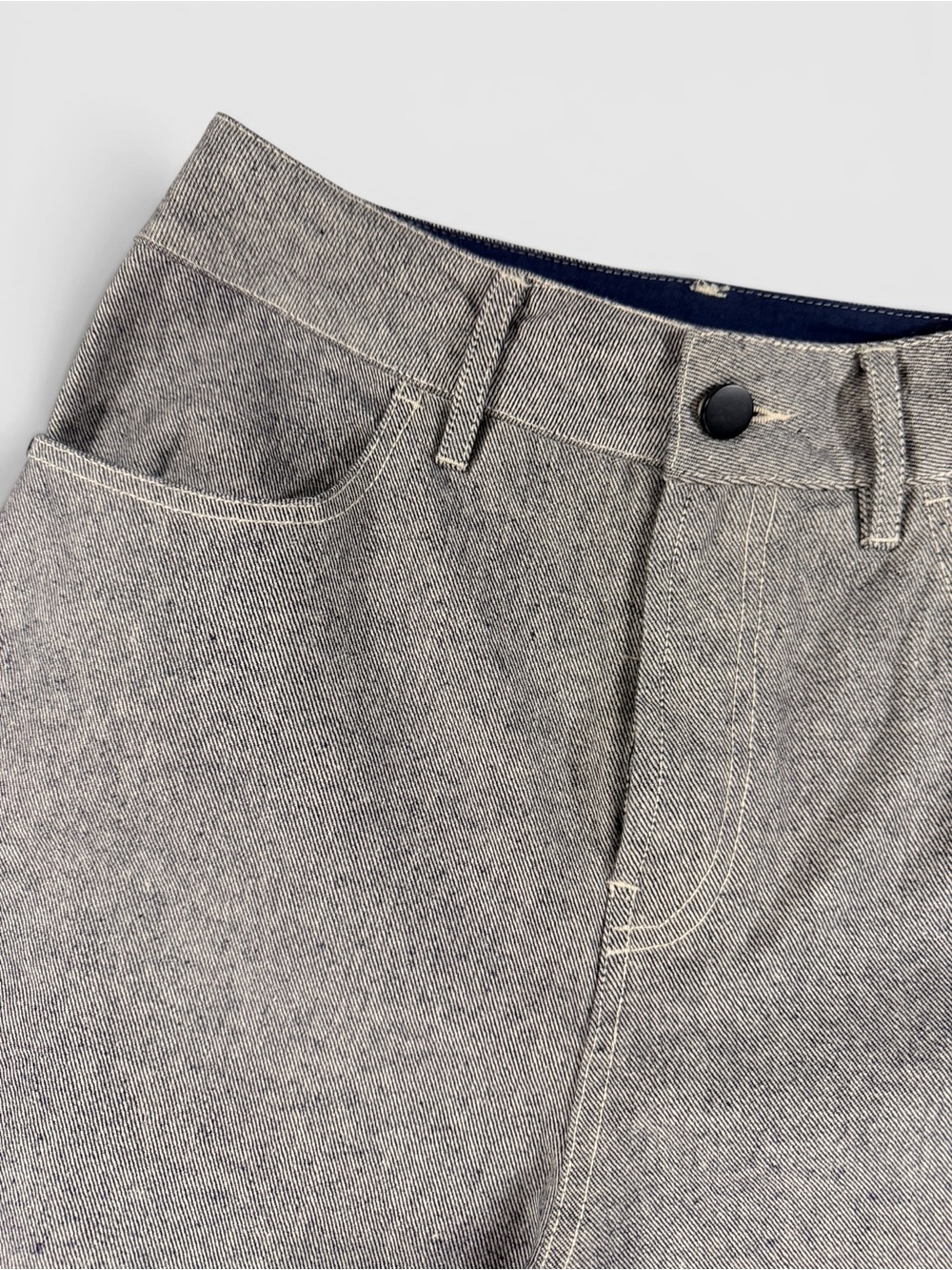 Poetry Salt & Pepper Cotton Denim Barrel Leg Trousers Womens US 6 UK 10